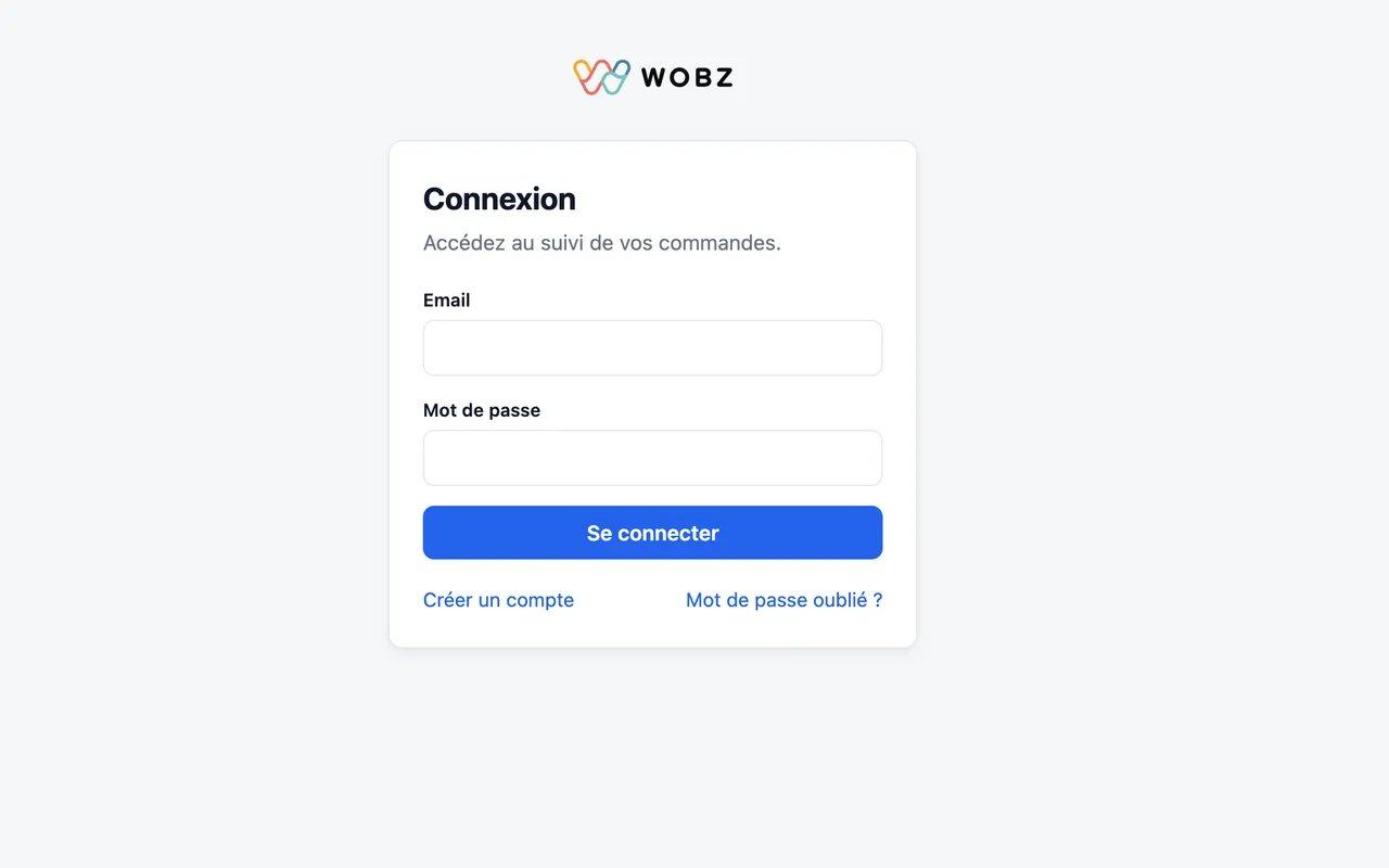 Screenshot of the Wobz website