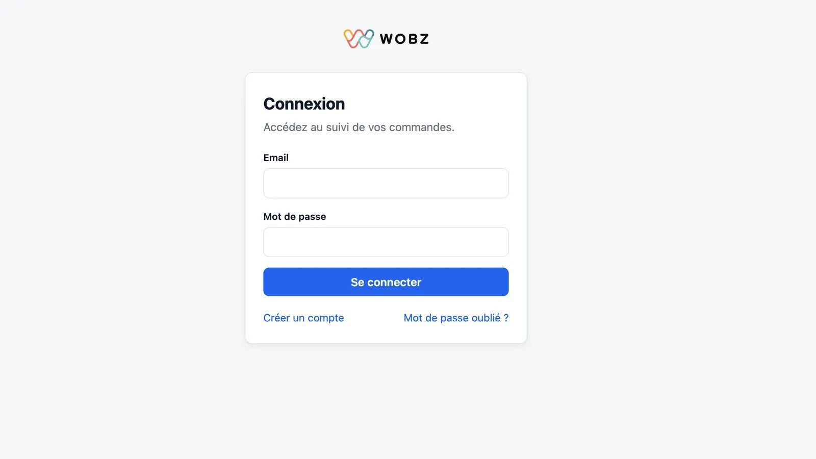 Screenshot of the Wobz website